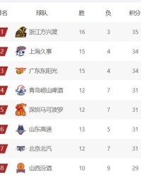 九游娱乐-CBA最新排名：山东进入四强，首钢第七，辽宁跌出季后赛